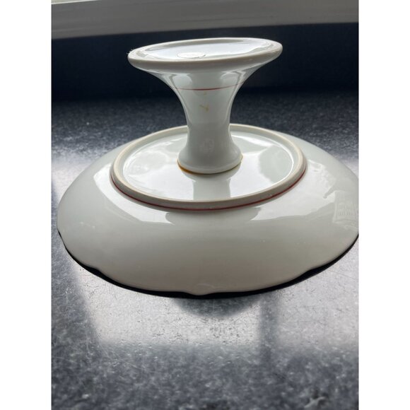 Vtg Late 20th Century 10" Arita Imari Fan Pattern Cake Stand Porcelain Gold - Picture 7 of 7